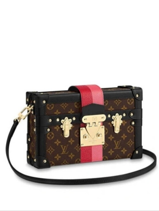 Louis Vuitton Handbags - Rare! Louis Vuitton Petite Malle Handbag Limited Edition Stripes Monogram Canvas